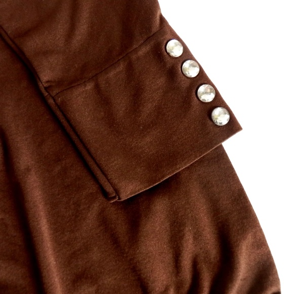 Dynamic Leggings Brown with Crystals at ankles New - Picture 2 of 4